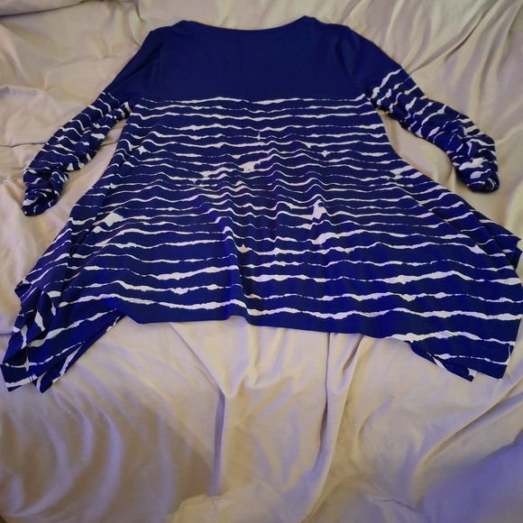 Grace Elements Blue and White Striped Women's Tunic - Picture 6 of 6